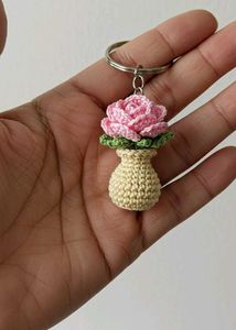 Crochet Flower Keychain