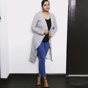 Size - (L) Grey Long Shrug Full Sleeve.