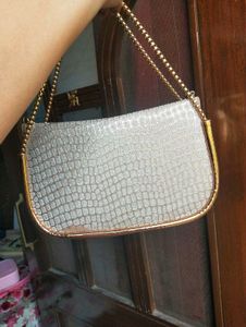 Gold Metallic Shoulder Bag