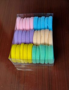 Multicolored Hair Rubber Bands - 30 Pcs