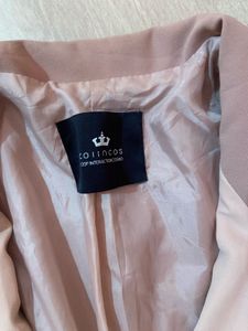 coral nude blazer