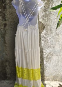 14K. CREME LONG GOWN