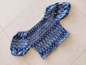 Blue Crop Top