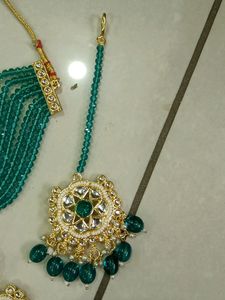 NEW TRENDING RAMA GREEN JEWELLERY SET