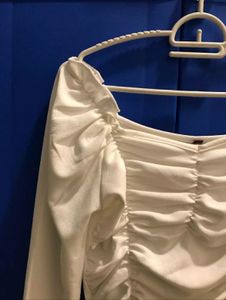 white pretty crop top for women