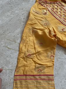 Yellow Printed Kurta