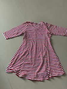 Red &amp; White Striped Dress