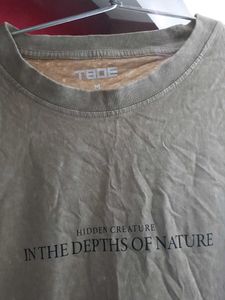 Beige Tshirt Printed Back