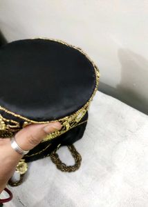 Clutches 👉Mirror Embellished Drawstring Pouch Bag