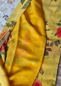 Yellow Floral Saree