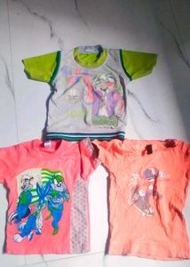 Kids Girls T-Shirt Pank Of 3