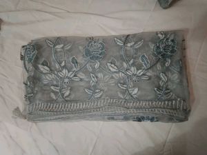 Elegant Grey Embroidered Salwar Suit