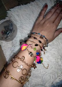 2 Bracelets With One Ring