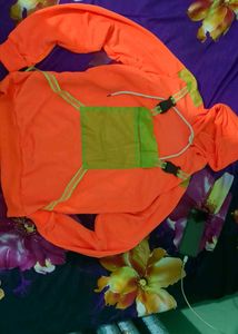 Neon Orange Pullover Hoodie