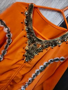 Orange Embellished Top