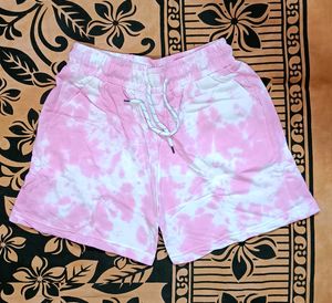 Tie Dye Shorts for Women and Girls (Pink)