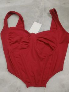 Red Bustier Corset Top