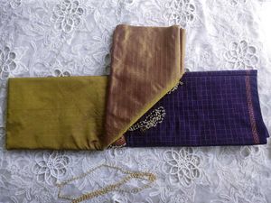 Elegant Purple &amp; Gold Saree