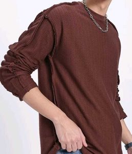 Textured Brown T-Shirt