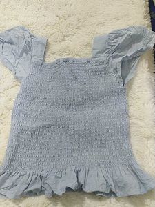 Cute Blue Smocked Top