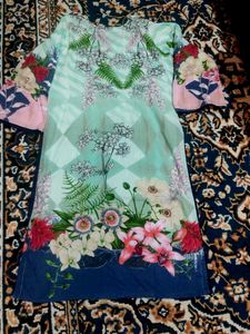 Floral embroidery pakistani suit set