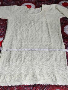 Chikankari Light Green Kurti