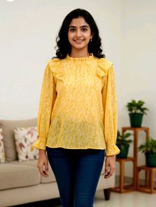 Top With Ballon Sleeves