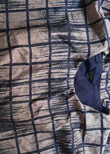 Chic Checkered Top Navy Dress