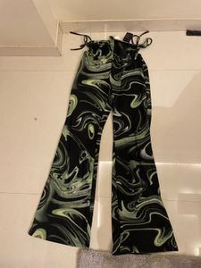 H&m Swirl Print Flared Trousers