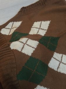 Argyle Knit Sweater Vest