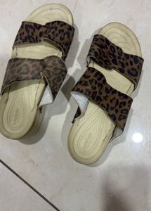 Crocs Leopard Print Slides