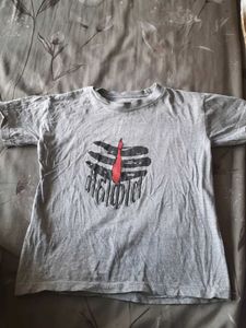 Graphic Print Grey T-Shirt