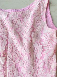 Lace peplum coquette top