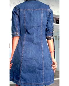 Solid Denim Dress