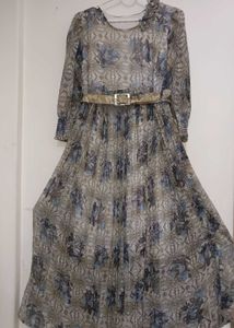 Elegant Floral Print Maxi Dress
