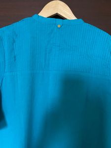 W Women’s Firozi (blue) Pintuck Kurta (18)xxxl