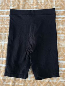 H&amp;M Black Biker Jersey Shorts