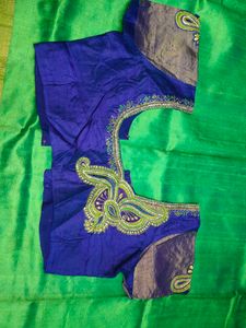 Beautiful Magham Work Saree With Blouse