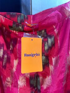 Rangriti Red &amp; Gold Ethnic Skirt