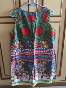 Printed Sleeveless kurti Biba