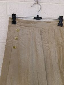 Beige Old Money Midi Skirt