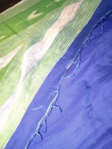 Elegant Blue &amp; Green Saree