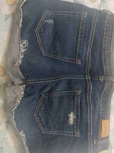 Distressed Denim Shorts