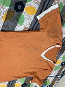 Orange &amp; White Tee