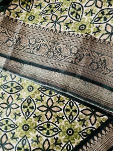 Elegant Green Printed Saree