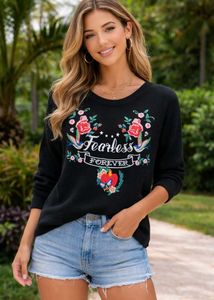 Fearless Forever Floral Sweater Size-46-48