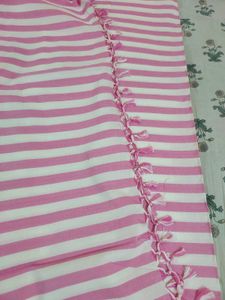 Pink Striped Bhagalpuri Cotton Chadar