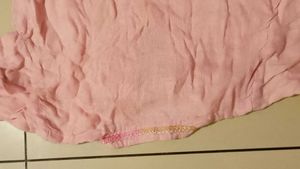 Pink Embroidered Kurtha Top