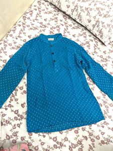 Blue Cotton Kurta, pajama set