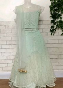 Machine Embroidery Bridal Wear Lehenga